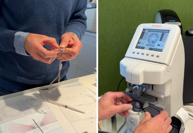 Un spécialiste de la vue analyse la qualité de lunettes Blacksheep